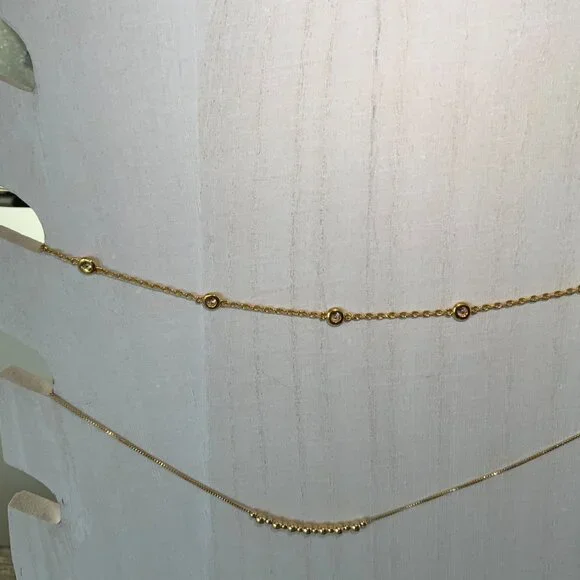 JaxKelly *Waterproof* Champagne Stone Gold Necklace - Picture 2 of 4